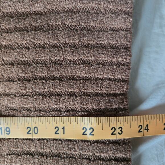 French Connection Cable Knit Mock Neck Sweater Chocolate Brown Size XL - Picture 7 of 7